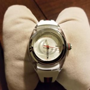 Perfect Condition White Gucci Watch